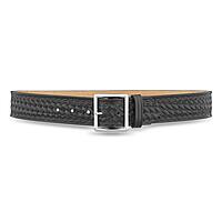 DUTYMAN 1-3/4" Basketweave Leather Garrison Belt - 100% Genuine Leather, No Fillers, Interchangeable Buckles
