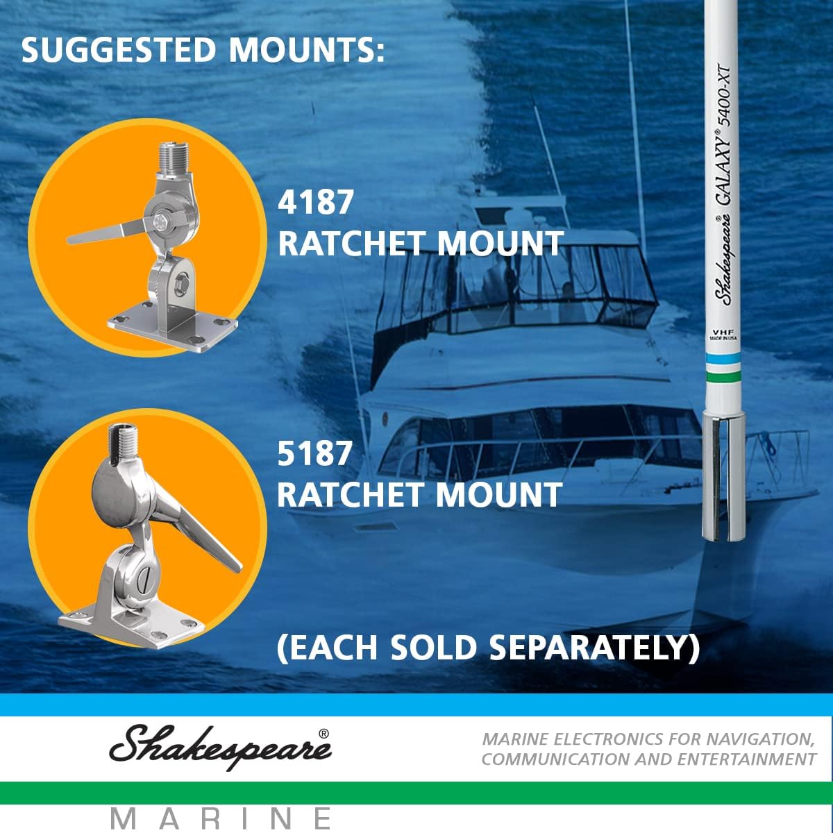 Shakespeare 5400-XT Galaxy 4' VHF Antenna - 3dB Gain