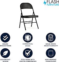 Flash Furniture HERCULES Series Double Braced Metal Folding Chair
