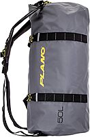 Plano Z-Series Roll-Top Waterproof Duffel with Backpack Straps, Gray with Yellow Accents, 500D PVC Fabric Fishing Dry Bag