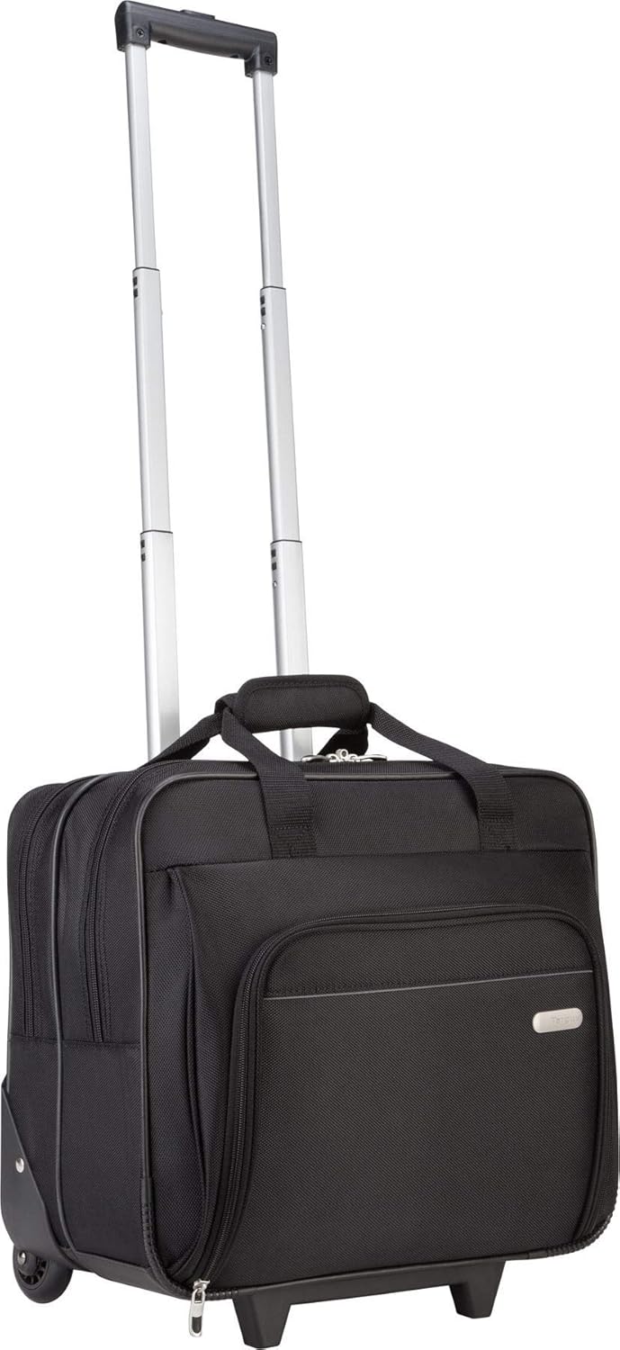 Targus 16 inch Rolling travel laptop case, Black - Travel briefcase and small rolling bag