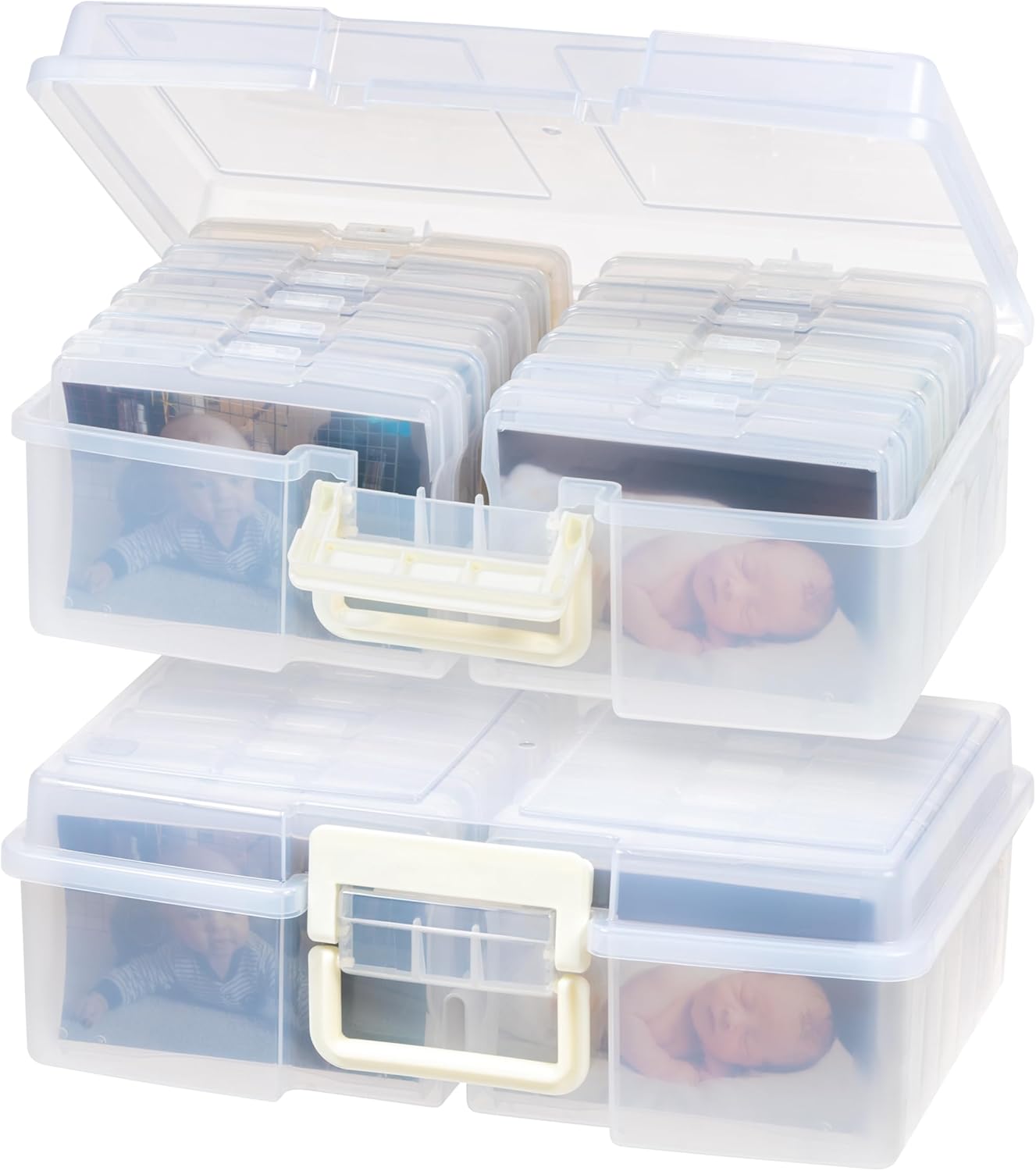 IRIS USA Photo & Craft Keeper with Removable 4" x 6" Inner Cases