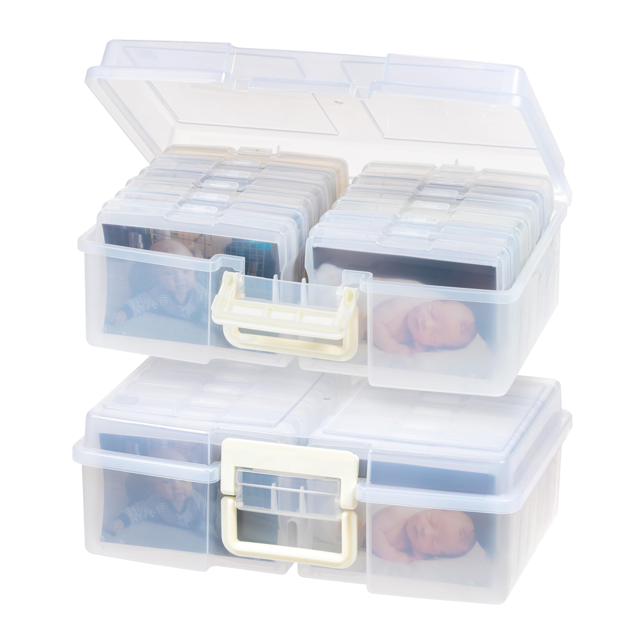 IRIS USA Photo & Craft Keeper with Removable 4" x 6" Inner Cases