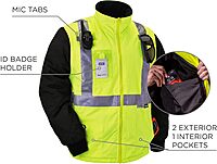 ERGODYNE GloWear 8287 Type R Class 2 High-Visibility Thermal Jacket With Removable Sleeves