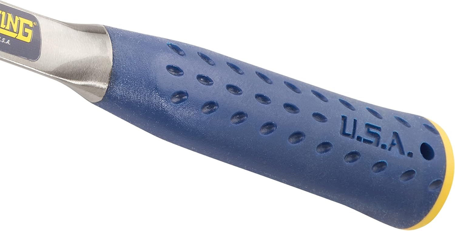 ESTWING Bricklayer's/Mason's Hammer - 16 oz Masonary Tool with Forged Steel Construction & Shock Reduction Grip