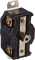 Leviton 30 Amp, 120/208 Volt- 3PY, Flush Mounting Locking Receptacle, Industrial Grade, Grounding, V-0-Max, 2810, Black