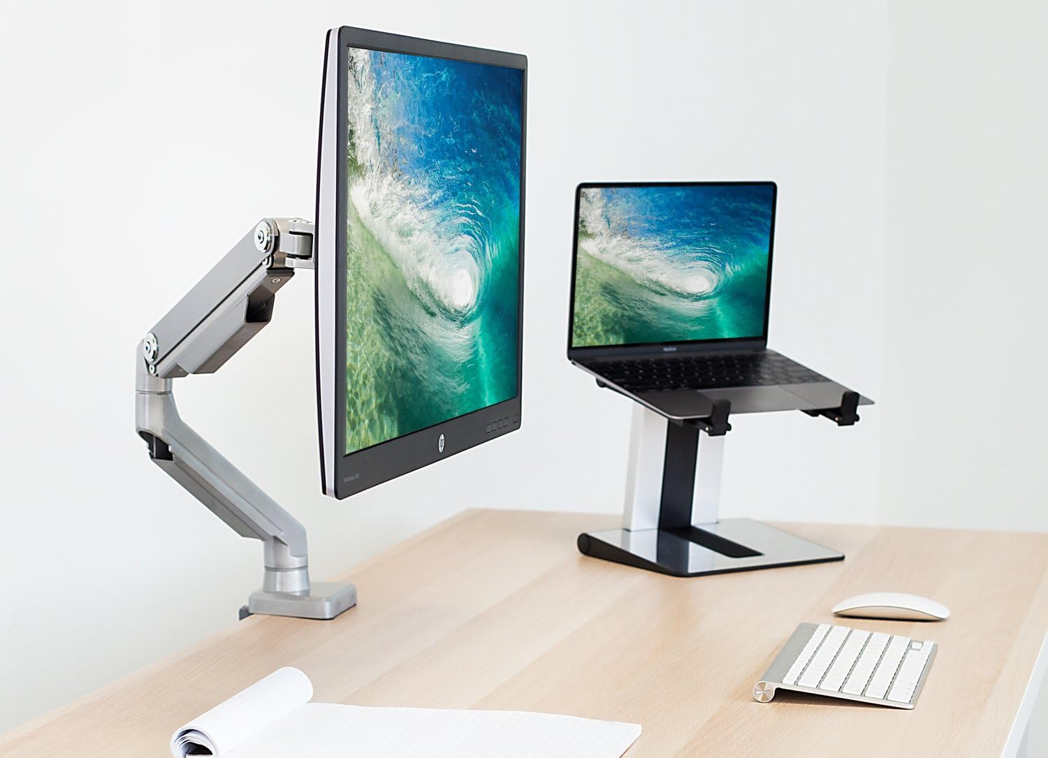 Mount-It! Single Monitor Desk Mount with Height Adjustable Mechanical Spring Arm
