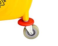 Alpine Industries Mop Bucket & Side Wringer Combo - Heavy Duty, 36 Qt, Yellow