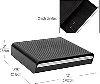 Mind Reader Single Serve Coffee Pod Drawer, 36 Pod Capacity, Countertop Organizer, Breakroom, 12.75"L x 13"W x 3"H, Black