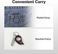 CIVIVI Pyrus Mini Keychain Knife (1 Piece), Small EDC Pocket Folding Box Cutter with 14C28N Blade & Ringed G10 Handle