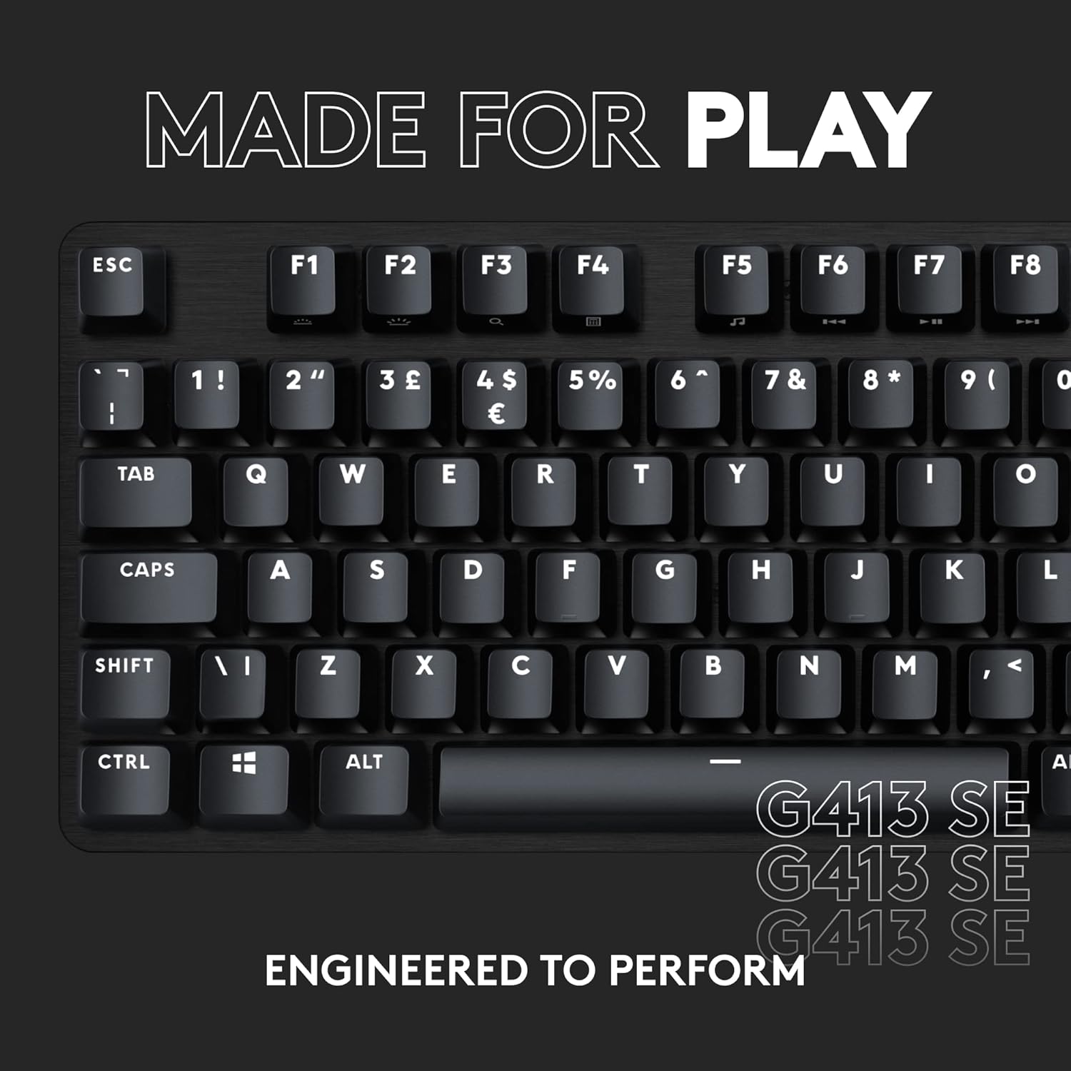 Logitech G413 SE Full-Size Mechanical Gaming Keyboard - Backlit Keyboard with Tactile Mechanical Switches, Anti-Ghosting