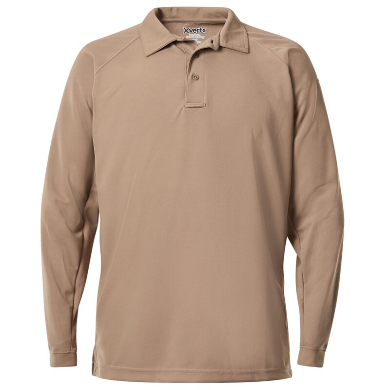 VERTX Mens Coldblack Long-Sleeve Tactical Polo Shirt