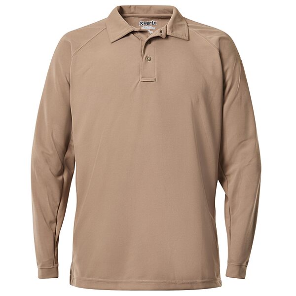 VERTX Mens Coldblack Long-Sleeve Tactical Polo Shirt