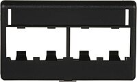 Panduit CFFPL4BL Snap-On 4-Port Modular Furniture Faceplate, Black