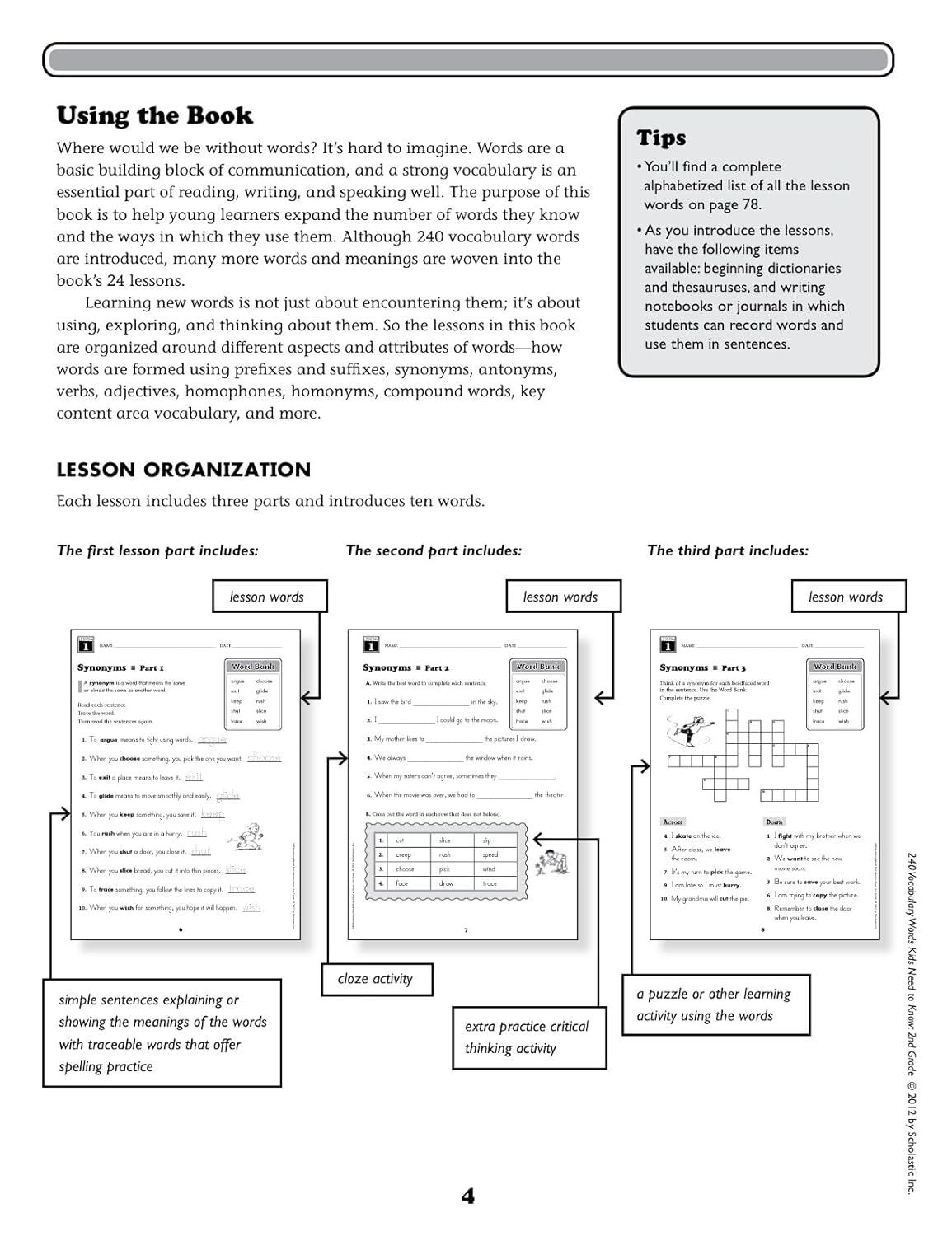 240 Vocabulary Words Kids Need to Know: Grade 2: 24 Ready-to-Reproduce Packets Inside! (Teaching Resources)