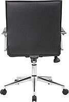 Boss Office Products Sleek Ribbed Vinyl Task Chair, Black