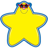 Carson Dellosa – Star Colorful Cut-Outs, Classroom Décor, 36 Pieces Stars - Single Sunglasses