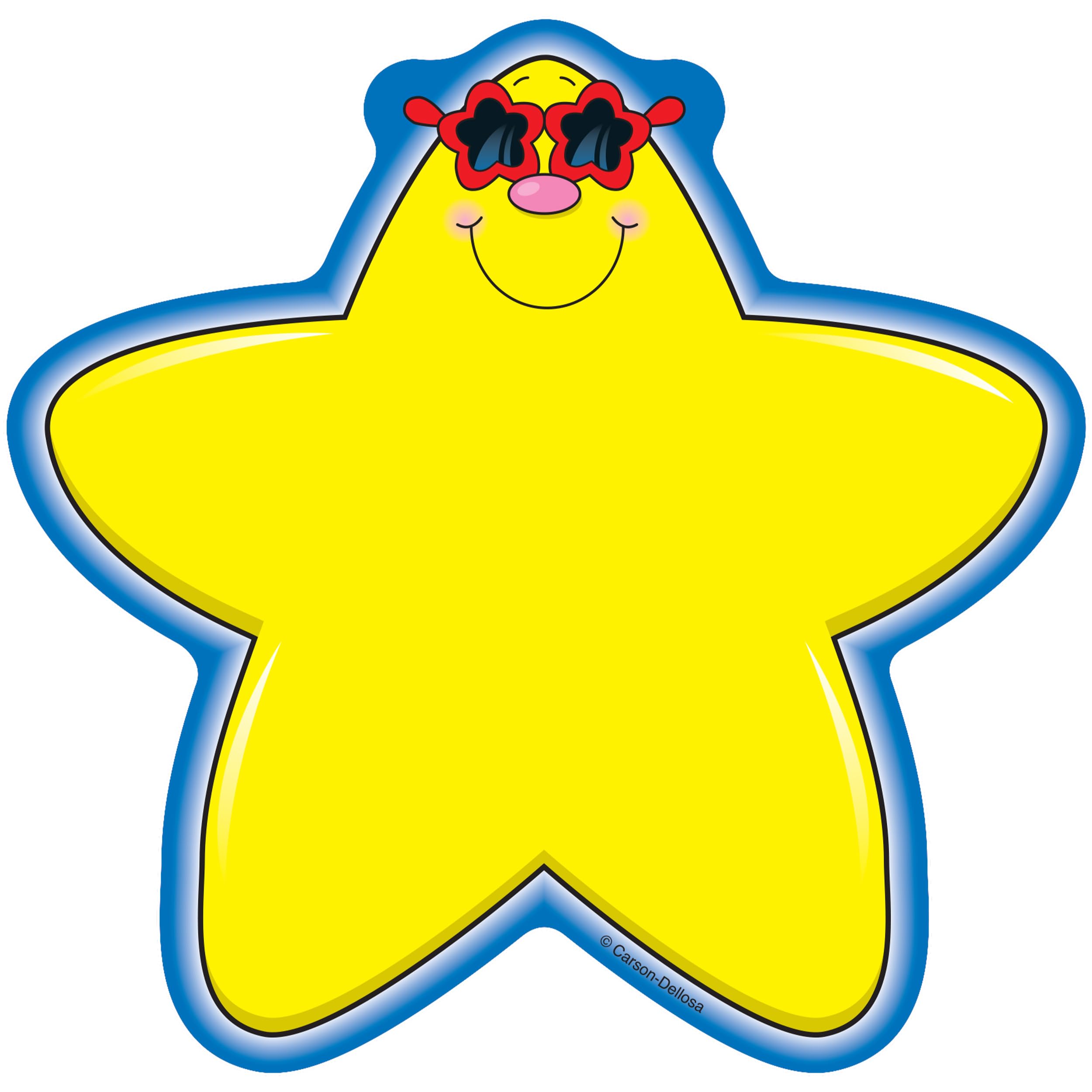 Carson Dellosa – Star Colorful Cut-Outs, Classroom Décor, 36 Pieces Stars - Single Sunglasses