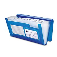 Office Depot® Brand Poly 13-Pocket File, Check Size, Blue