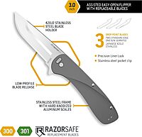 OUTDOOR EDGE Razor VX1 Replaceable-Blade EDC Folding Pocket Knife