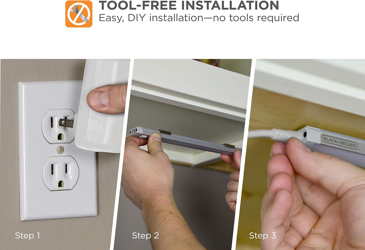BLACK+DECKER LED Under Cabinet Lighting Kit - Linkable, Dimmable, Motion Sensor