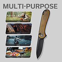 CIVIVI Elementum II Pocket Folding Knife 2.96in Blade Button Lock Deep-Carry Clip