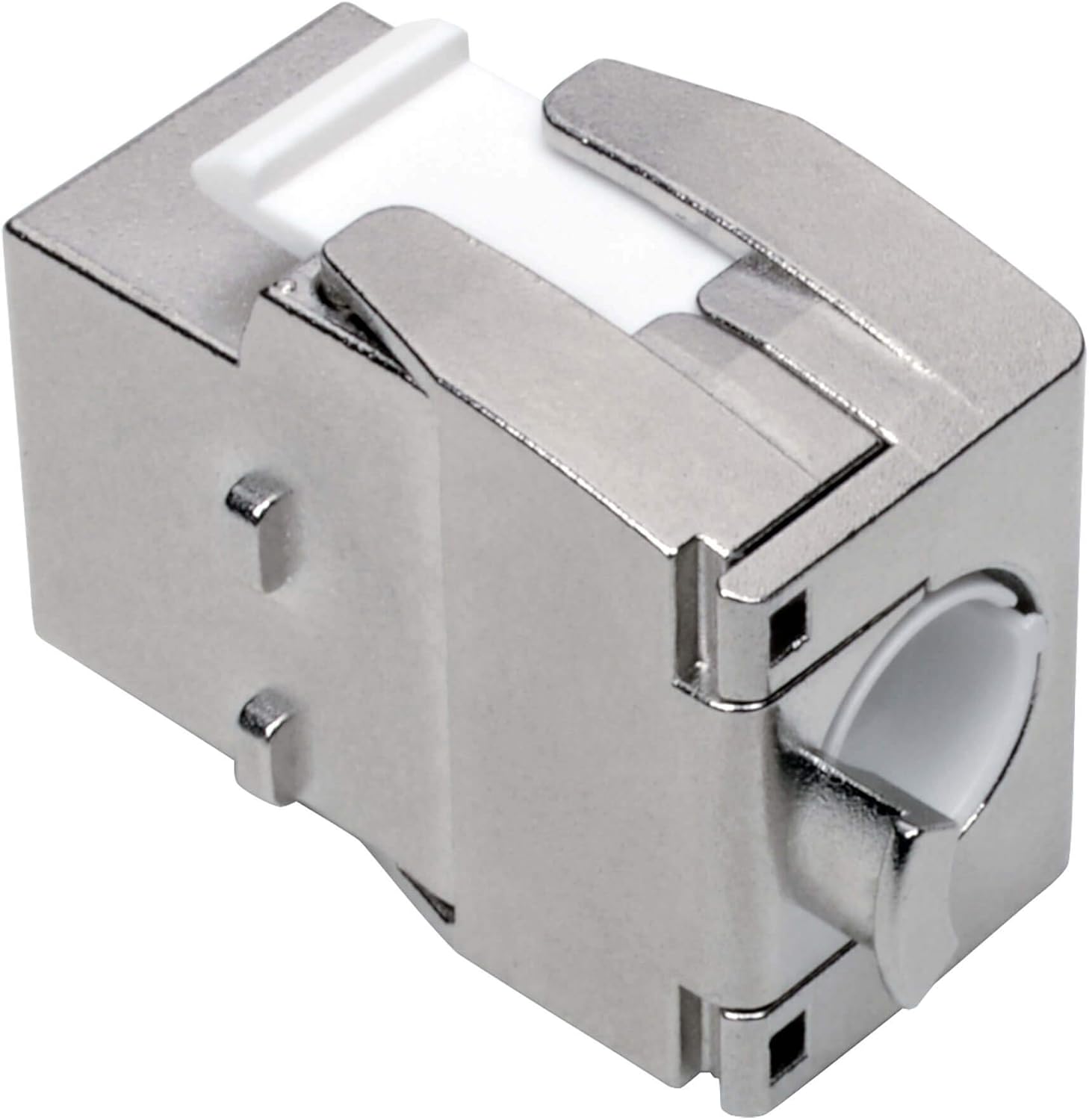 Tripp Lite RJ45 Keystone Jack, Cat6a/Cat6/Cat5e, RJ45 Connector, Shielded, Dust Cap, No Tools Required, PoE/PoE+ Compliant
