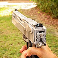 Caliber Gourmet Mechanical Model Kit - Automatic Toy Handgun, 528 pcs 3D Building Blocks, DIY Simulation Weapon Toy for 12+ Years and Adults