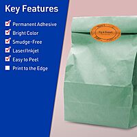 Avery Printable Oval Labels, Sure Feed Technology, 1-1/2" x 2-1/2", Bright Orange, Laser/Inkjet Printable