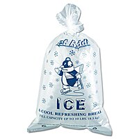 Inteplast Group IBS IC1221 Super Extra-Heavy Grade Ice Bag, 21" Height, 12" Width, 1.5mil Thickness, Polyethylene