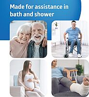 Medline Shower Chair for Inside Shower, Heavy Duty, 350 lb Capacity, Adjustable Height, Non-Slip Seat with Padded Armrests & Back, White