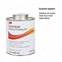 3M Scotchkote Electrical Coating FD, Fast-Drying Liquid, Flexible Sealant and Bonding Agent, Self-Contained Applicator