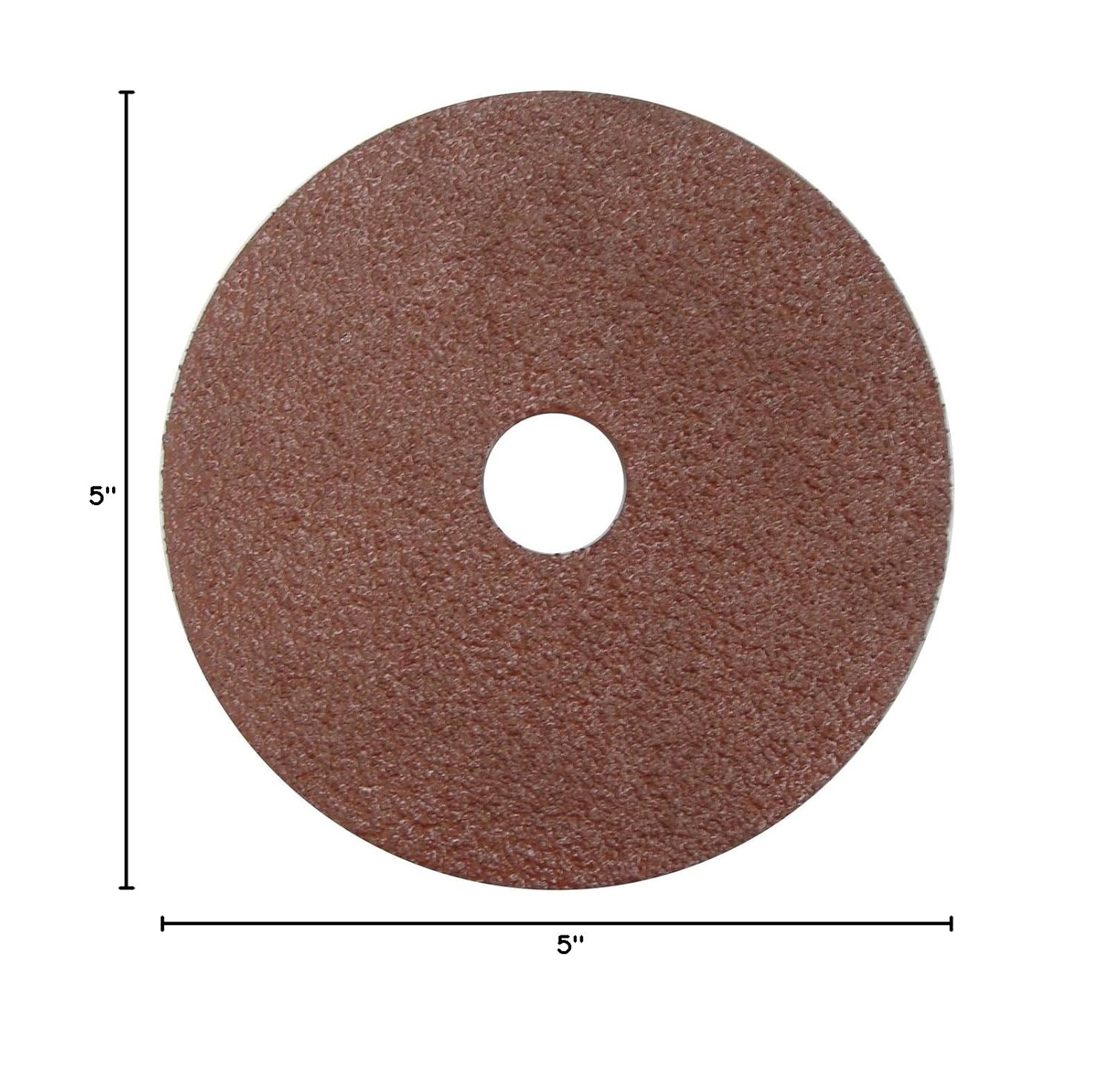 Weiler Coated Aluminum Oxide Fiber Disc - 60 Grit - 5 in Dia 7/8 in Center Hole - 10000 Max RPM - 59506 [PRICE is per DISC]