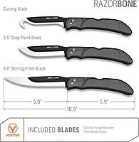 OUTDOOR EDGE RazorBone Replaceable Blade Folding Hunting Knife Kit, 6-Blade Combo