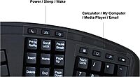 AKB-450UB - Ergonomic Keyboard with Built-in Touchpad, Wired, Multimedia Hotkeys, Split Keys Design