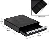 Mind Reader Single Serve Coffee Pod Drawer, 30 Pod Capacity, Countertop Organizer, 10.5"L x 12.75"W x 2.5"H, Black