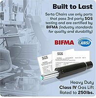 Serta Essentials Mid-Back Computer Chair, Faux Leather and Mesh