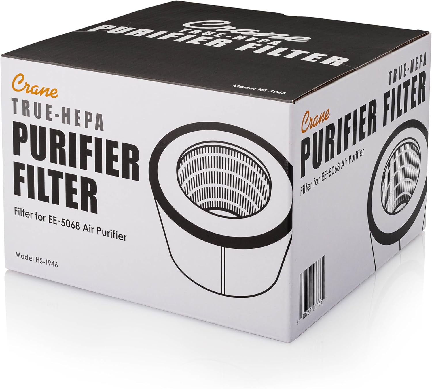 Crane Genuine Air Purifier Replacement Filter For Model EE-5068, HS-1946 HEPA Air Filter Replacement, Pack Of 1
