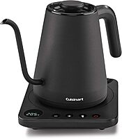 Cuisinart GK-1 Digital Goose Neck Kettle, Precision Gooseneck Spout Designed for Precise Pour Control that Holds 1-Liter, 1200-Watt Allows for Quick Heat Up, Stainless Steel,Black Black Goose Neck