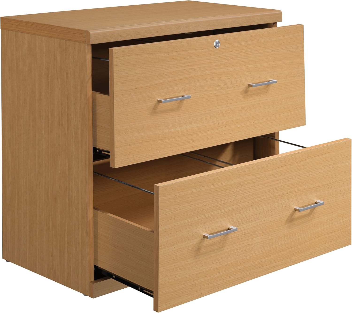 Office Star Alpine 2-Drawer Lateral File Cabinet with Lockdowel Fastening System