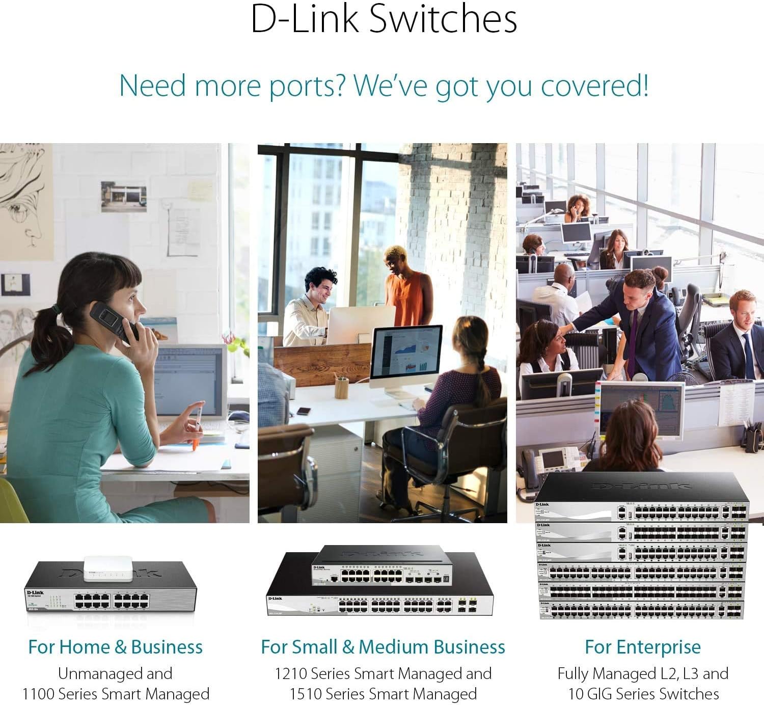 D-Link Gigabit Unmanaged Fanless Ethernet Switch