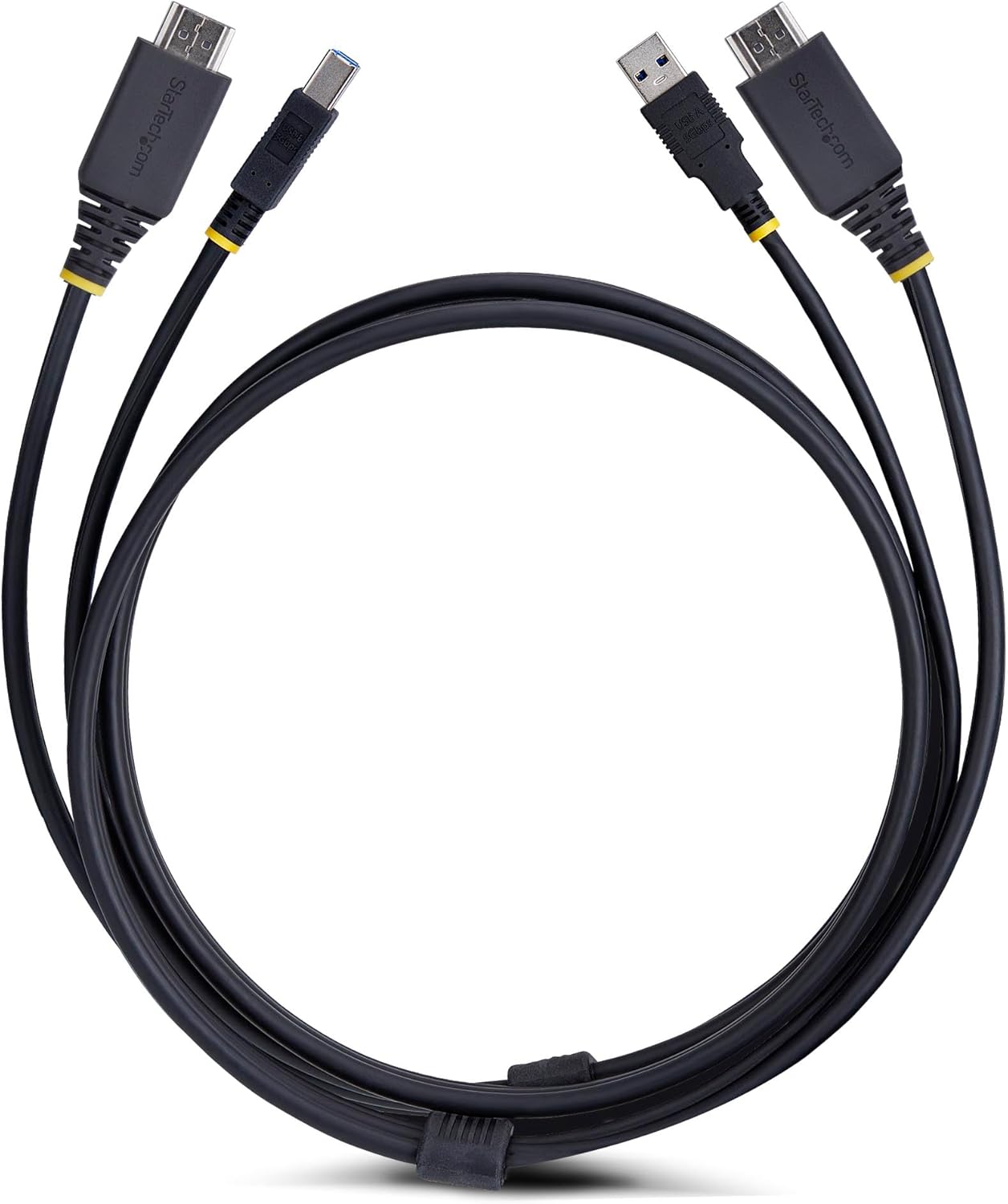StarTech.com 10ft (3m) HDMI and USB 5Gbps KVM Cable, 4K 60Hz, HDMI 2.0 and USB Combo Cable for KVM Switch