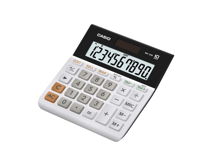 Casio MH-10M Desktop Calculator – Large 10-Digit Display | Cost/Sell/Margin & Tax Functions | Ideal for Home & Office Use