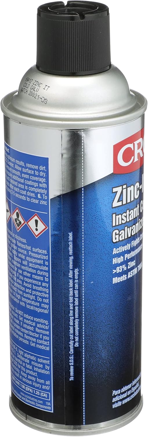 CRC Zinc-It Instant Cold Galvanize Zinc Rich Galvanize Coating 18412– 13 Wt Oz