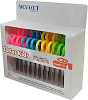 WESTCOTT 5-Inch Kids Safety Scissors, 12-Pack