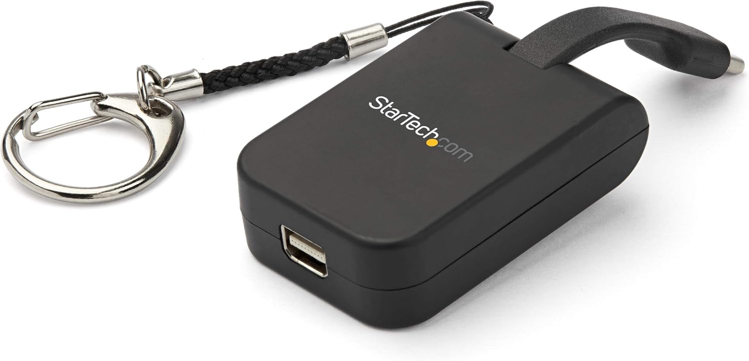 StarTech.com Compact USB C to Mini DisplayPort Adapter - 8K 60Hz/4K USB-C to mDP 1.4 Video Converter withKeychain Ring