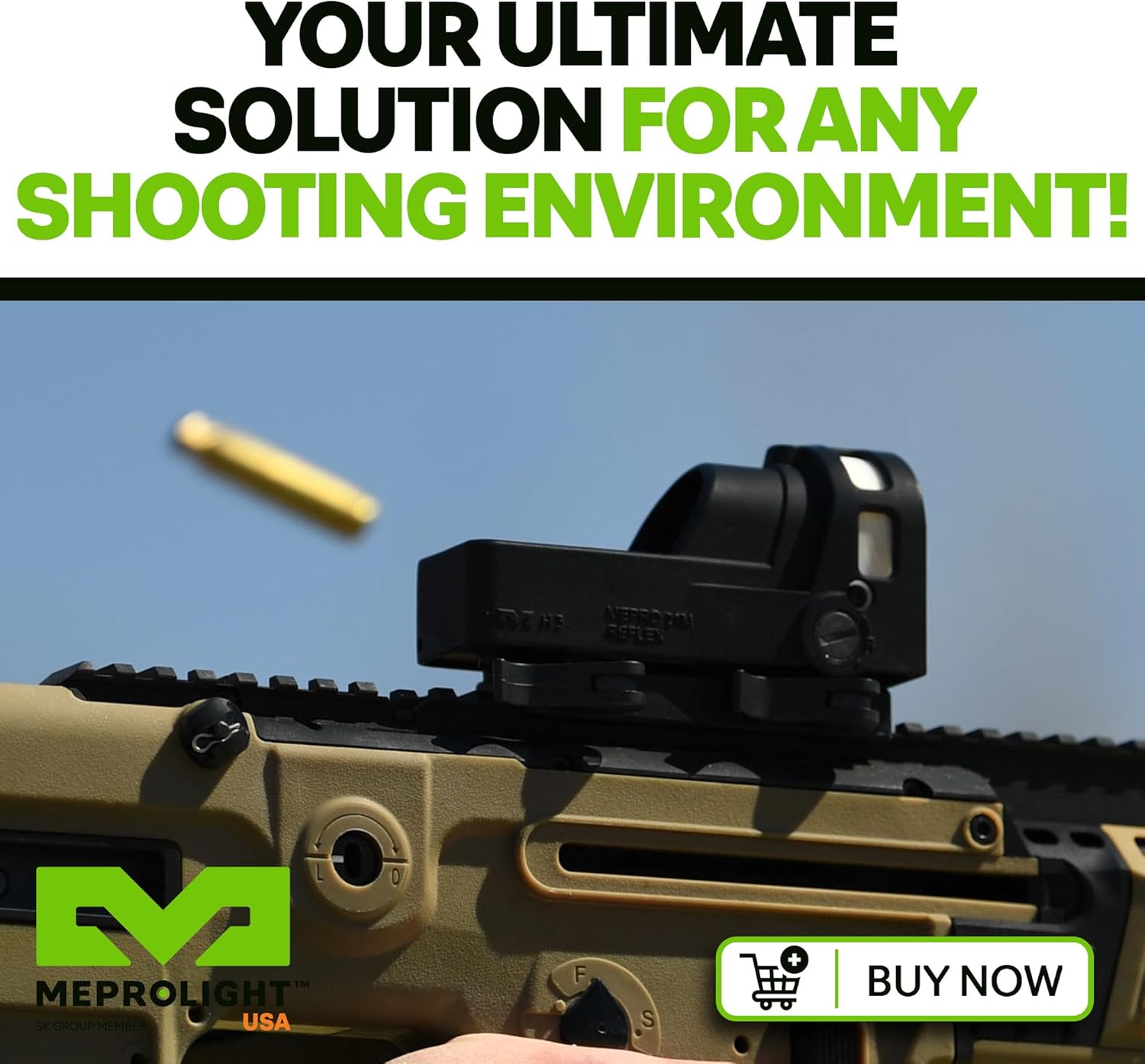 MEPROLIGHT Mepro M21 Self-Powered Day and Night Reflex Sight with Tritium and Fiber Optics