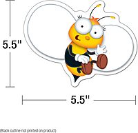 Carson Dellosa 45-Piece Buzz-Worthy Bee Cutouts, Colorful Cardstock Bumblebee Cut Outs for Spring Decor, Party