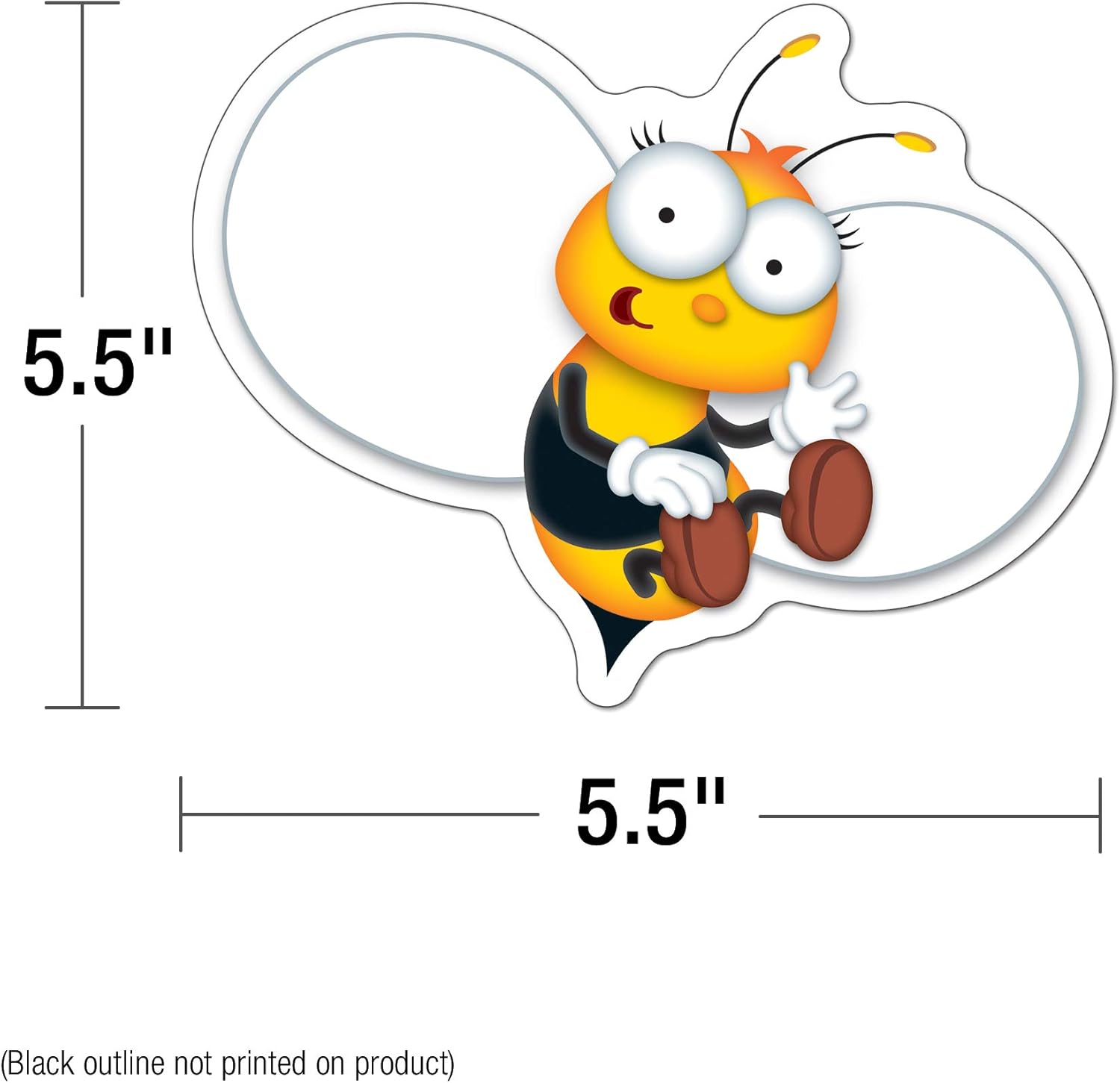 Carson Dellosa 45-Piece Buzz-Worthy Bee Cutouts, Colorful Cardstock Bumblebee Cut Outs for Spring Decor, Party