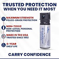 SMITH & WESSON Pepper Shield Flip-Top Police Strength Self-Defense Keychain Spray with Leather Holster